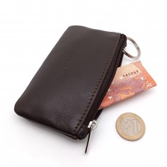 【 MONEDERO DE PIEL UNISEX  CON ARGOLLA PARA LLAVE 】▷ CLASSIC 2