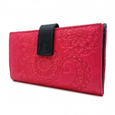 【 MONEDERO BILLETERA DE PIEL PARA MUJER  GRANDE 】▷ CACHEMIR