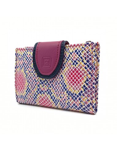 Cartera de piel para Mujer Pequeña con Monedero interior, JADORE malva