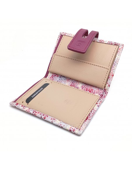 Cartera de piel para Mujer Pequeña con Monedero interior, PEZRAYA, color malva parte interna