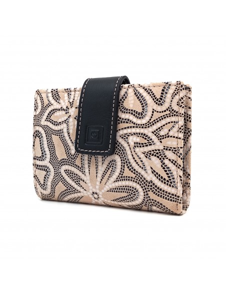 Cartera de piel para Mujer Pequeña con Monedero interior, LISS beige