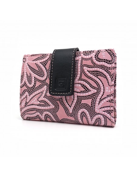 Cartera de piel para Mujer Pequeña con Monedero interior, LISS rosa