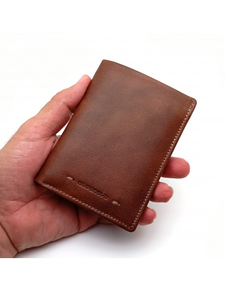 Cartera tarjetero de piel para hombre VERONA marron