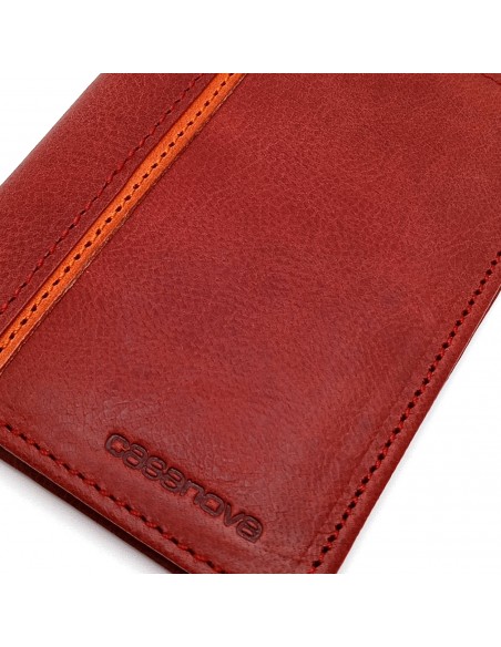 Cartera con monedero exterior piel para hombre TORONTO burdeos