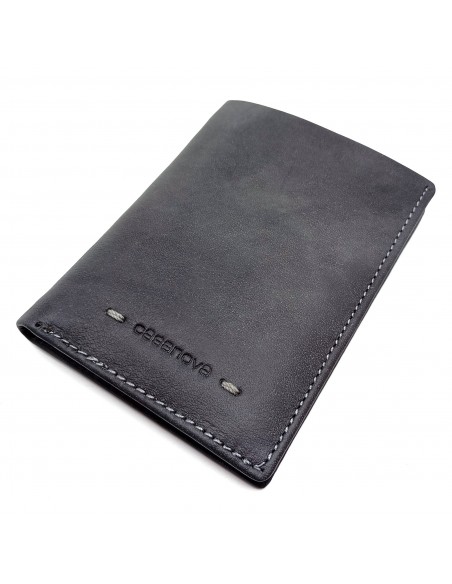 Cartera tarjetero de piel para hombre VERONA negro