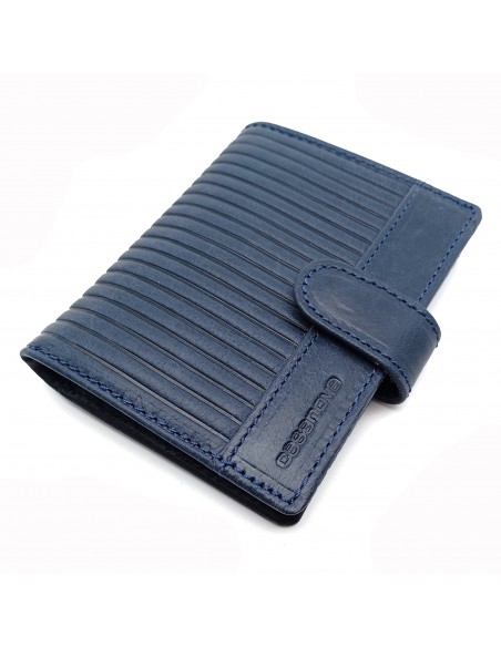 Mini Cartera con Monedero Piel para Hombre PANA azul