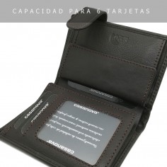 【 CARTERA CON MONEDERO DE PIEL PARA HOMBRE 】▷ CLASSIC 2