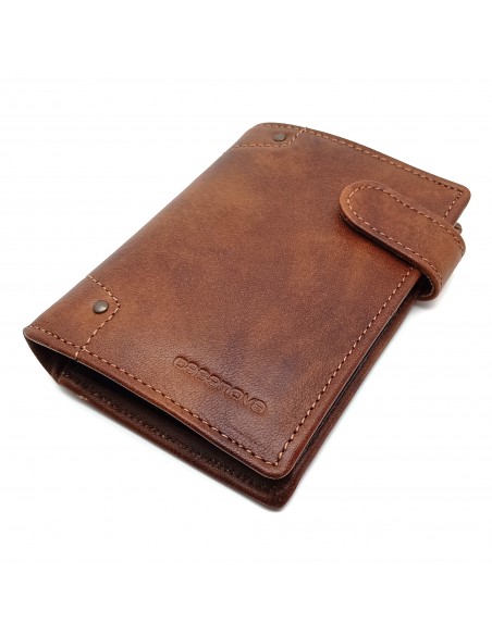 Cartera con Monedero de Piel para Hombre ROMA marron
