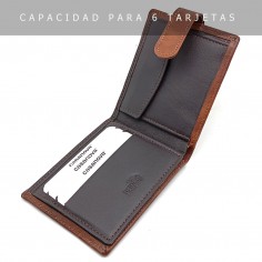 【 CARTERA/AMERICANA CON MONEDERO HOMBRE 】▷ ROMA 2