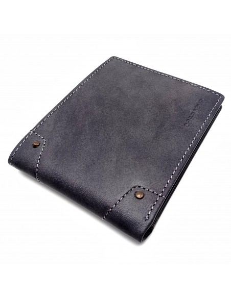 Cartera Americana Tarjetero Piel para Hombre ROMA negro