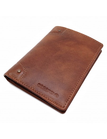 Cartera Tarjetero de Piel para Hombre ROMA marron