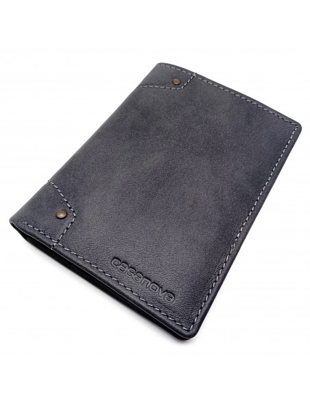 Cartera Tarjetero de Piel para Hombre ROMA negro