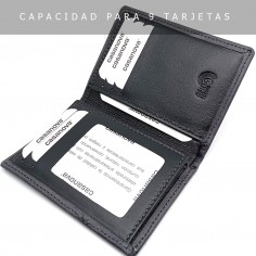 【 CARTERA TARJETERO DE PIEL PARA HOMBRE 】▷ ROMA 2