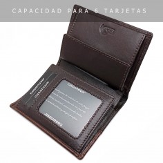 【 CARTERA CON MONEDERO DE PIEL PARA HOMBRE 】▷ GRANADA 2