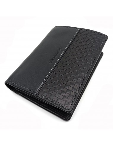 Mini Cartera con monedero piel para hombre GRANADA negro