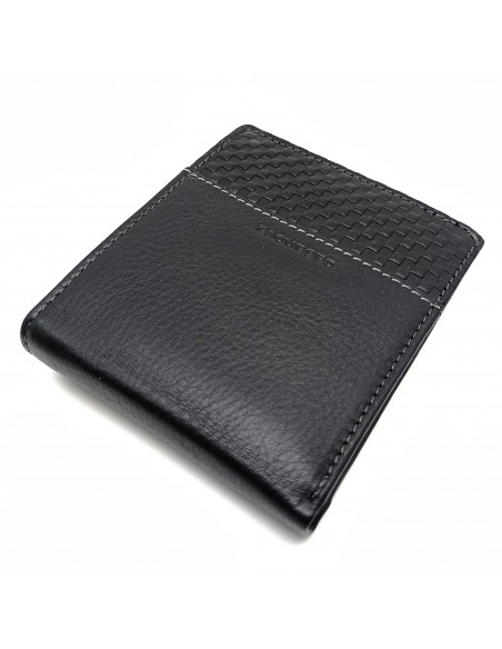 Cartera americana con Monedero de piel para hombre GRANADA negro