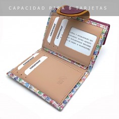 Monedero Billetero de Piel para Mujer Pequeño, CUBE 2