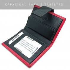 Cartera de piel para Mujer Pequeña con Monedero interior, JAEN 2