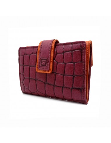 Monedero Billetero de Piel para Mujer Pequeño, COCO purpura