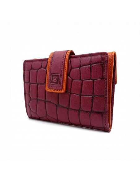 Monedero Billetero de Piel para Mujer Pequeño, COCO purpura