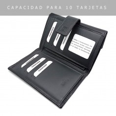 【 MONEDERO BILLETERO DE PIEL PARA MUJER GRANDE 】▷  SANTIAGO 2