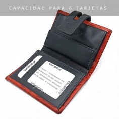 Cartera de piel para Mujer Pequeña con Monedero interior, HUELVA 2