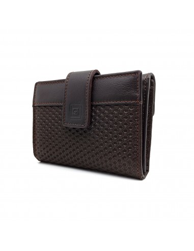 Monedero Billetero de Piel para Mujer Pequeño, HUELVA marron