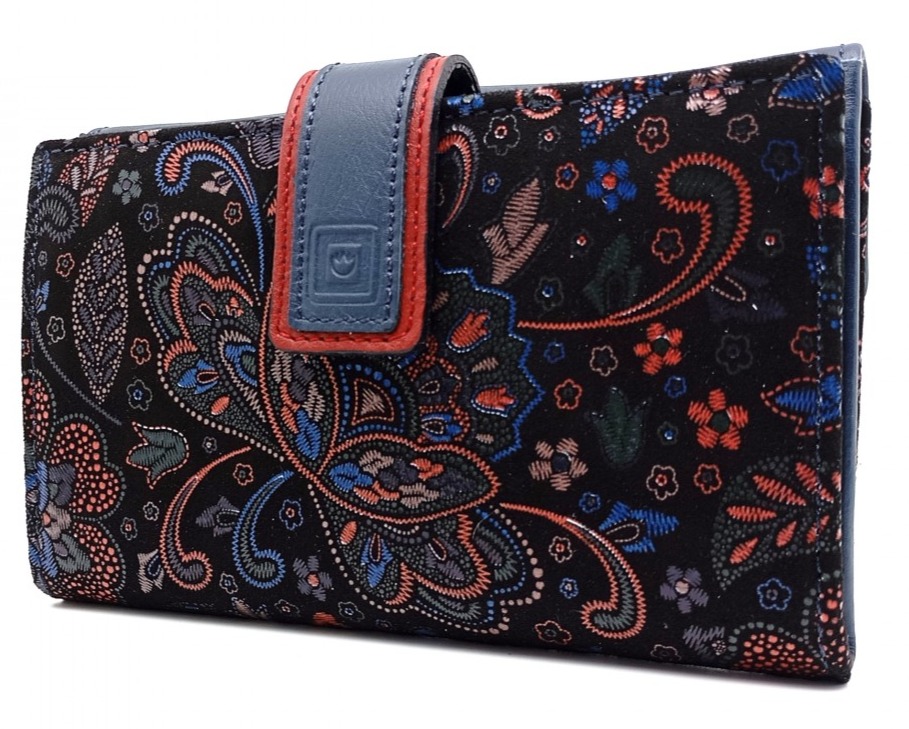 Monedero billetero de piel para mujer grande, GUILLERMINA